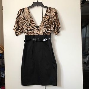 Back and Animal. Print. Dress